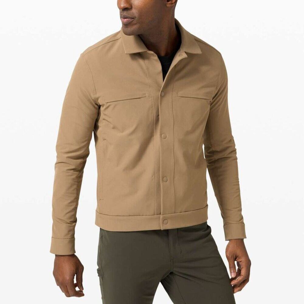 Lululemon City Excursion Jacket MENS XS Frontier Brown Mesh Bomber NWOT